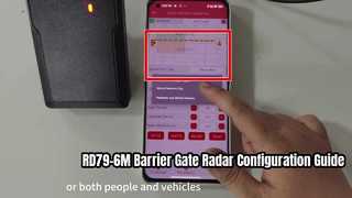 Guida all'impostazione e alla configurazione dei parametri dell'app radar Barrier Gate RD79-6M