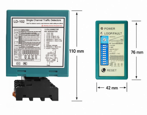 Single Channel Vehicle Loop Sensor for Parking Barrier Gates Trucks Motorcycles and Industrial Forklifts